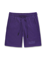 Jordan Craig Men Retro - Paradise Tonal Shorts Set - Purple