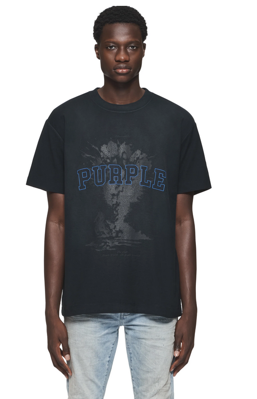 Purple Brand Sky High T-Shirt - Black - P104-JSBB324
