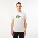 Lacoste Men's SPORT 3D Print Croc Jersey T-Shirt - White / Green 737