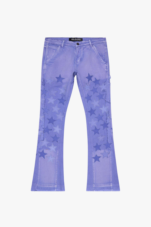 Valabasas “V-STARS" Denim Stacked Jean - Purple Wash