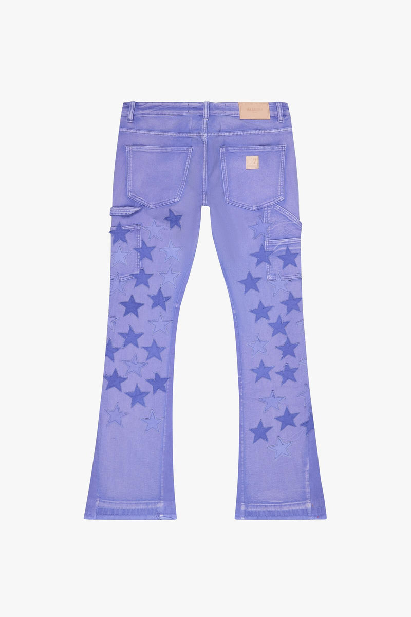 Valabasas “V-STARS" Denim Stacked Jean - Purple Wash