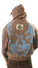 Warthboy Repent Now Crop Hoodie - Taupe