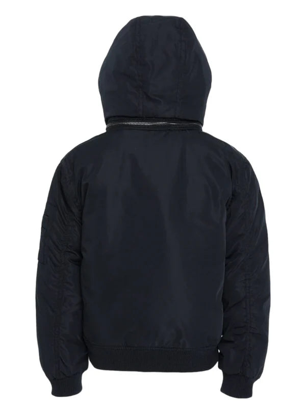 Jordan Craig - Kids Squadron Hooded Bomber Jacket - Black