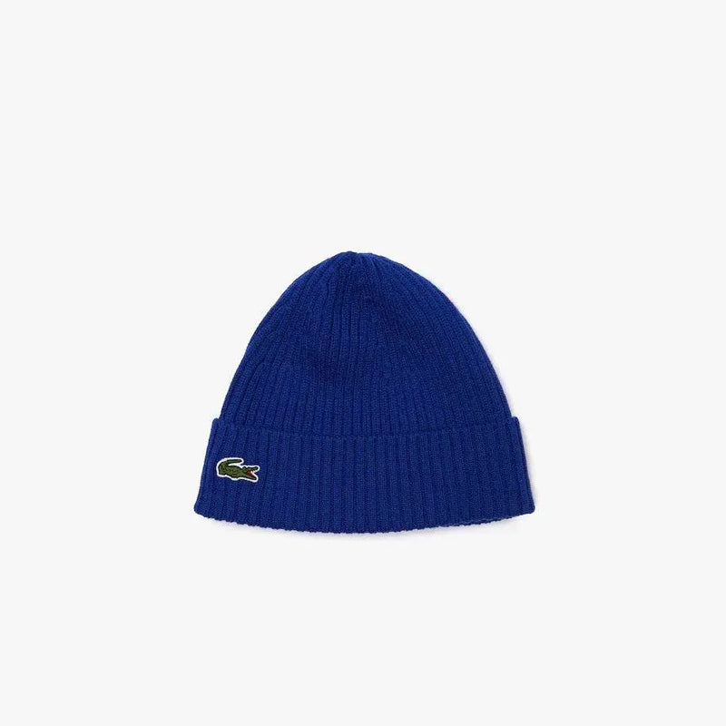 Lacoste Men's Ribbed Wool Beanie Royal Blue