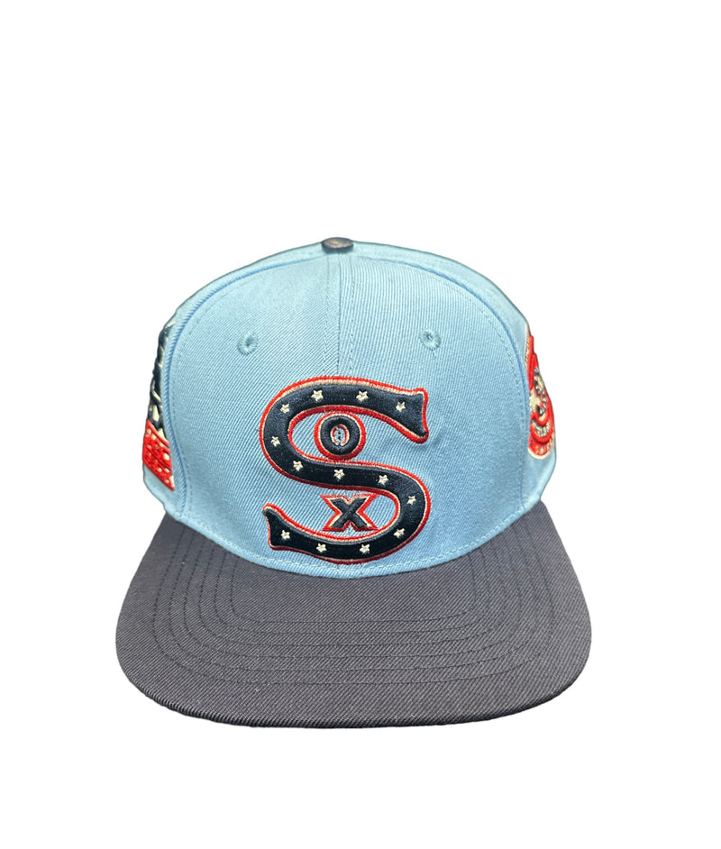 Pro Standard Chicago White Sox Retro City Double Front Snapback Hat (Navy)