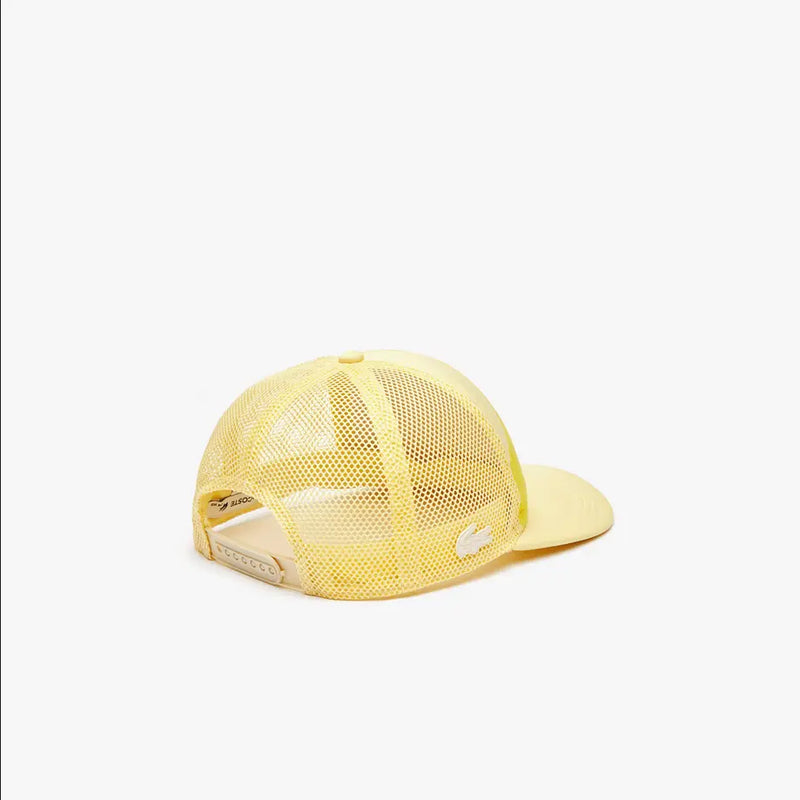 Lacoste Unisex Crocodile Print Neoprene And Mesh Cap Yellow 6Xp