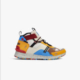 Men's Lacoste Run Breaker Leather Color-Pop Outdoor Shoe Off White & Brown