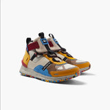 Men's Lacoste Run Breaker Leather Color-Pop Outdoor Shoe Off White & Brown