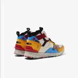 Men's Lacoste Run Breaker Leather Color-Pop Outdoor Shoe Off White & Brown