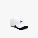 Lacoste Unisex SPORT Contrast Border Lightweight Cap - Au8 White / Black
