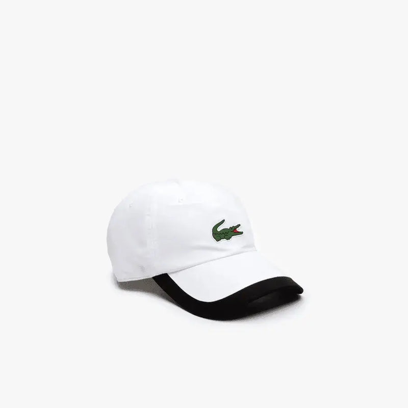 Lacoste Unisex SPORT Contrast Border Lightweight Cap - Au8 White / Black