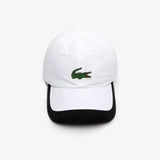 Lacoste Unisex SPORT Contrast Border Lightweight Cap - Au8 White / Black