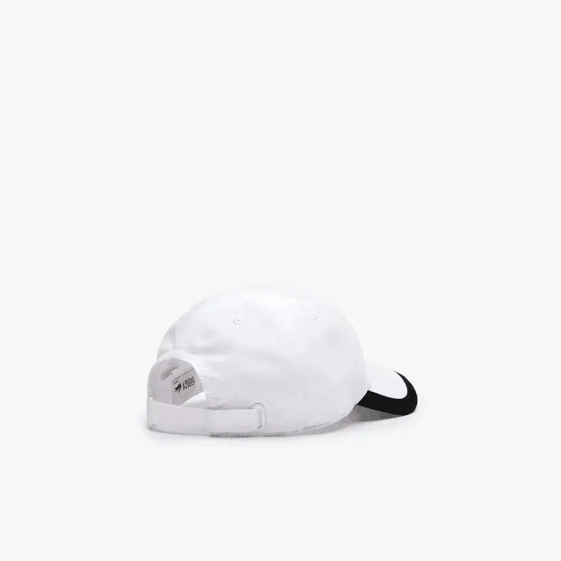 Lacoste Unisex SPORT Contrast Border Lightweight Cap - Au8 White / Black