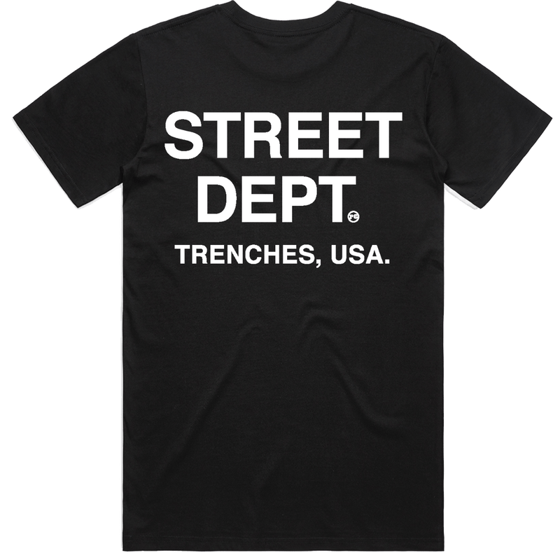 Pg Apparel Street Dept T-Shirt  - Black White