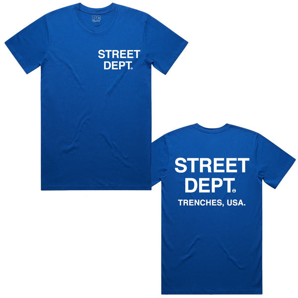 Pg Apparel Street Dept T-Shirt  - Royal Blue White