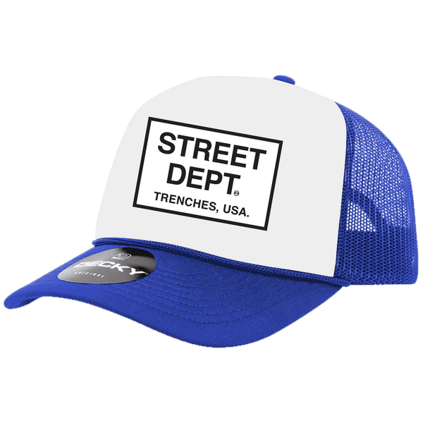 Pg Apparel Street Dept Truker hat  - Royal Blue White