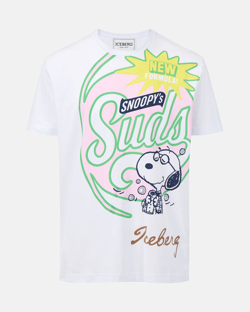 Iceberg Snoopy-embroidered cotton T-shirt
