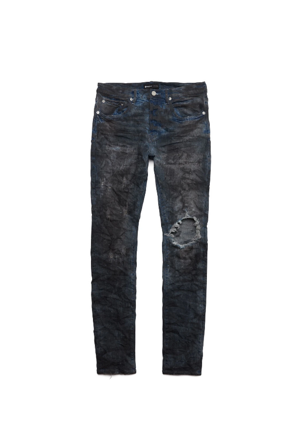 Purple Brand Jeans P001 Low Rise Skinny Waxed Mechanic Indigo Blowout – BLVD