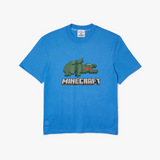 Unisex Lacoste x Minecraft Print Organic Cotton T-Shirt Blue L99 MEN Tees by Lacoste | BLVD